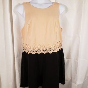 Forever 21 Cream and black lacy blouse sz 3X